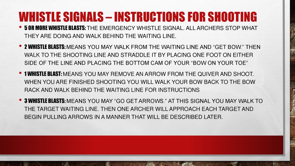Whistle signals in emergency deals
